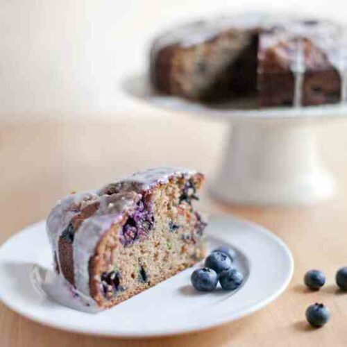 Glazed Zucchini Cake Recipe (With Blueberries!)